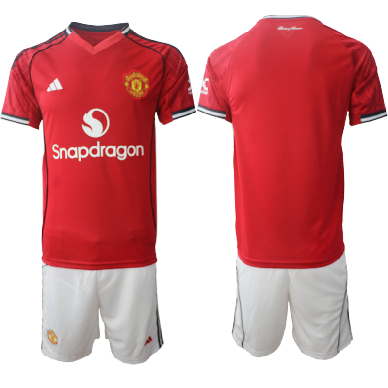 Men 2025-2026 Club Manchester United home Red Blank Soccer Jersey->customized soccer jersey->Custom Jersey